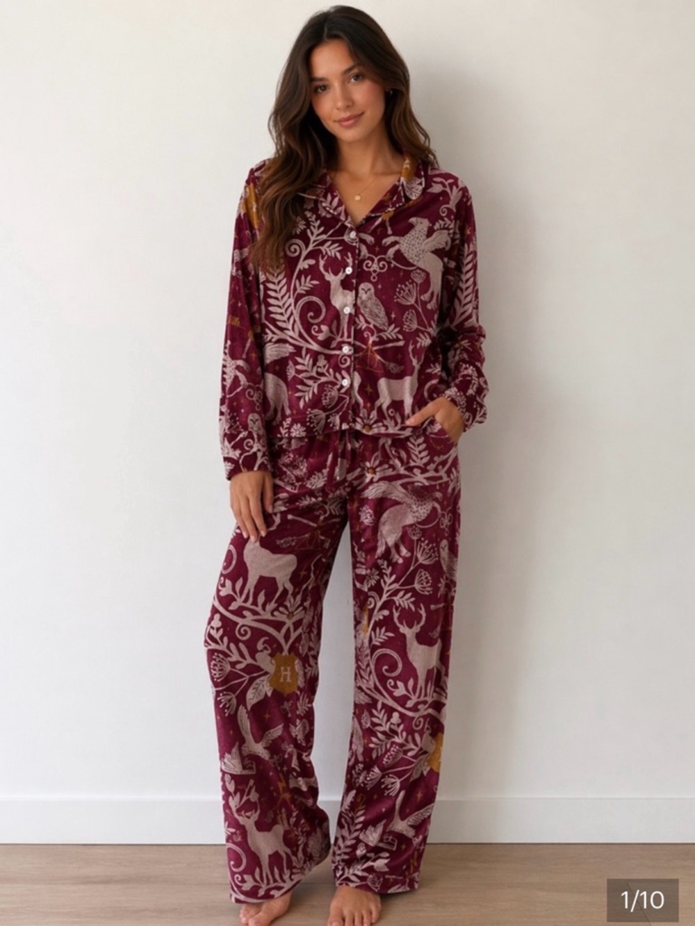 Pottery Barn Harry Potter Damask Pajama Set